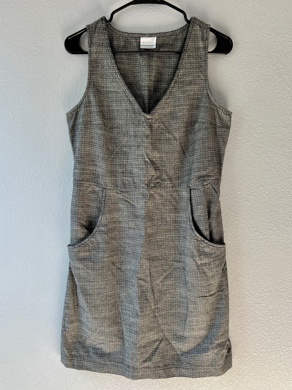Columbia Organic Cotton Small Dress Coastal Grandmother Minimalist Pocket Dress - Picture 2 of 7